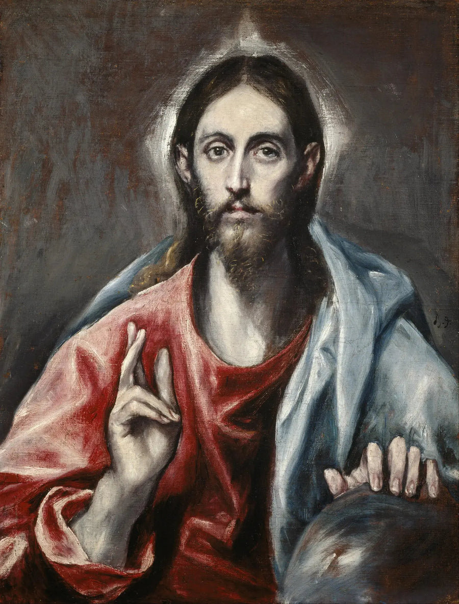Den velsignende Kristus, verdens frelser - El Greco