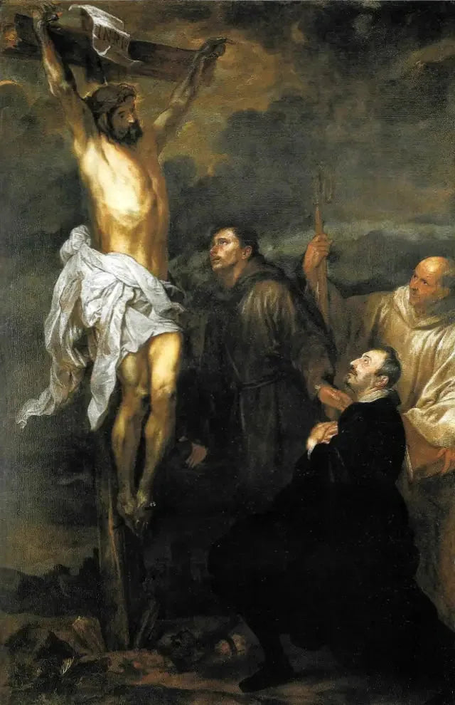Den korsfestede Kristus tilbedt av Francesco Orero, de hellige Frans og Bernard - Antoine van Dyck

Source:
Le Christ crucifié adoré par Francesco Orero, les saints François et Bernard - Antoine van Dyck