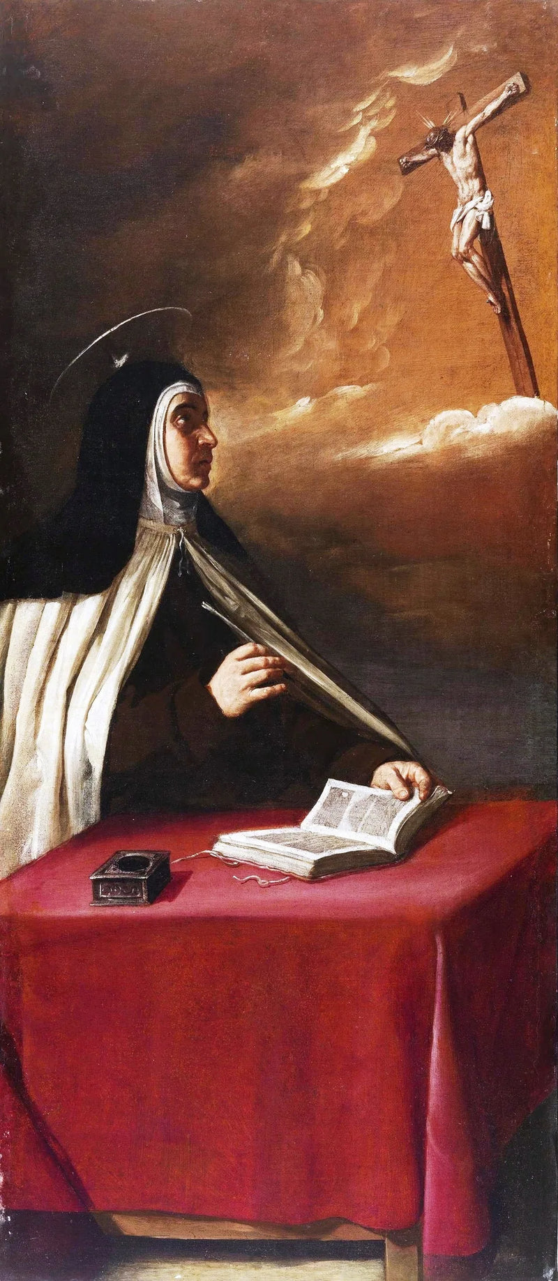 Kristus på korset vises for den hellige Teresa av Avila - Alonso Cano