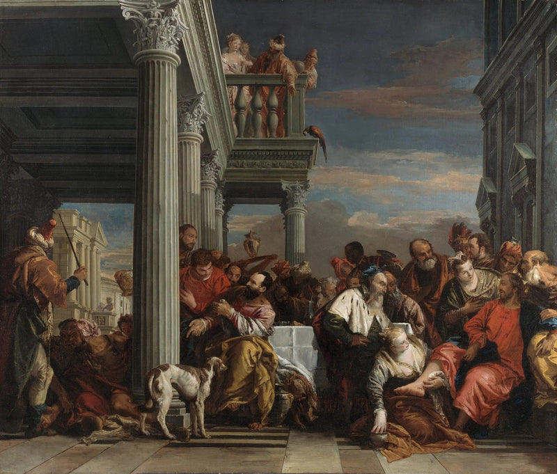 Kristus i huset til Simon skriftkjemperen - Giovanni Battista Tiepolo
