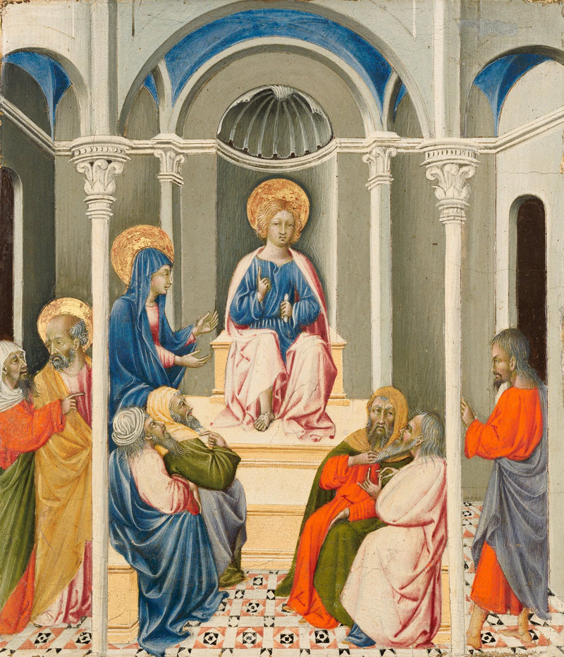 Kristus i konflikt i tempelet - Giovanni di Paolo