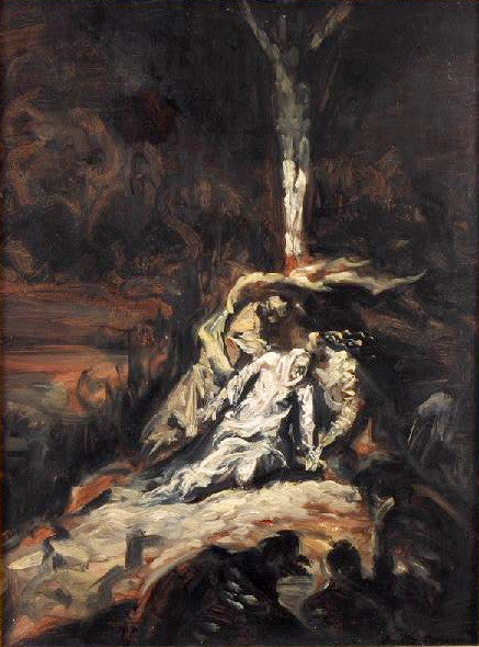 Kristus på korset, eller Jomfruen ved foten av korset - Émile Bernard
