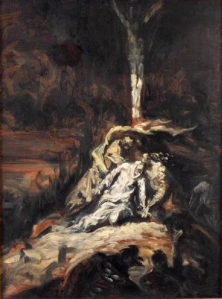 Kristus på korset, eller Jomfruen ved foten av korset - Émile Bernard