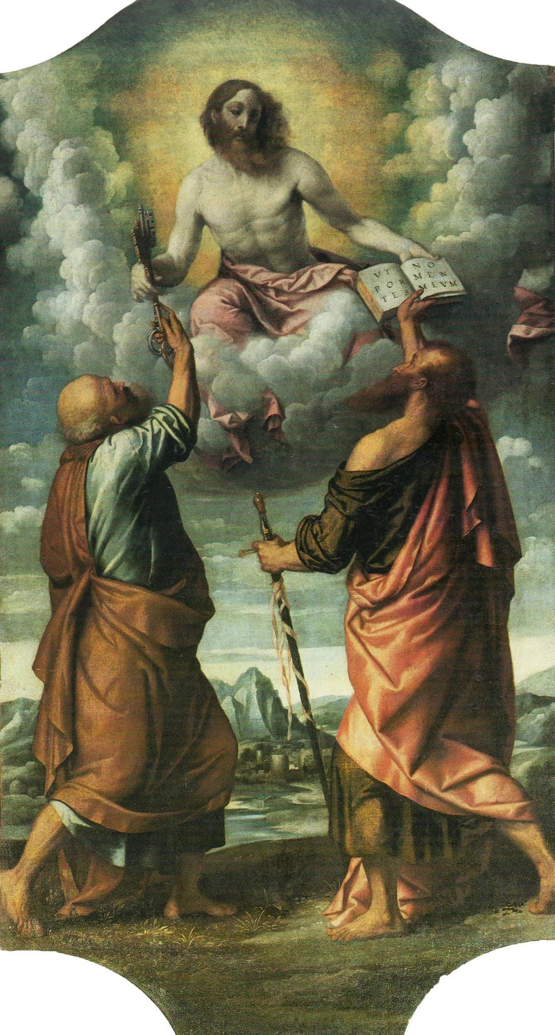 Kristus i herlighet med de hellige Peter og Paulus - Alessandro Bonvicino