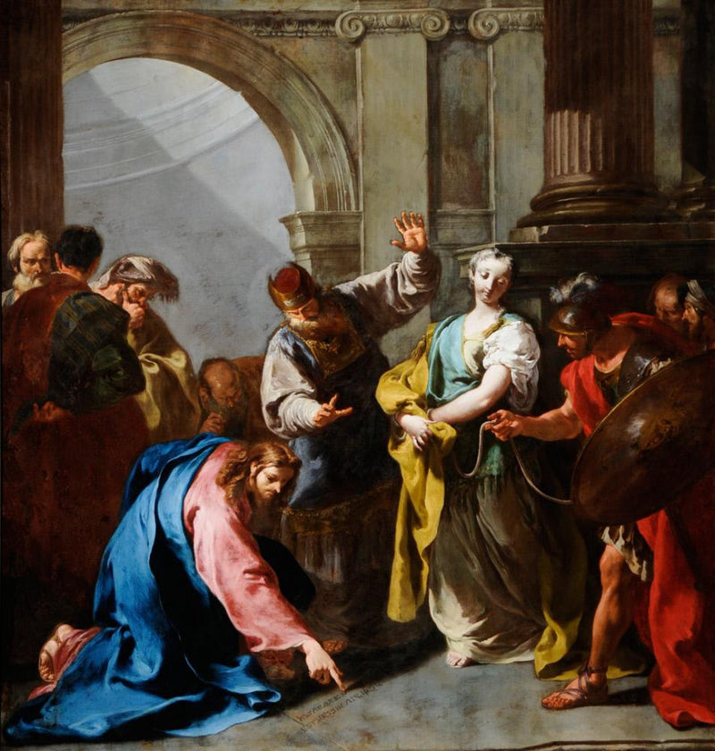 Kristus og ekteskapsbrudd - Giovanni Battista Pittoni