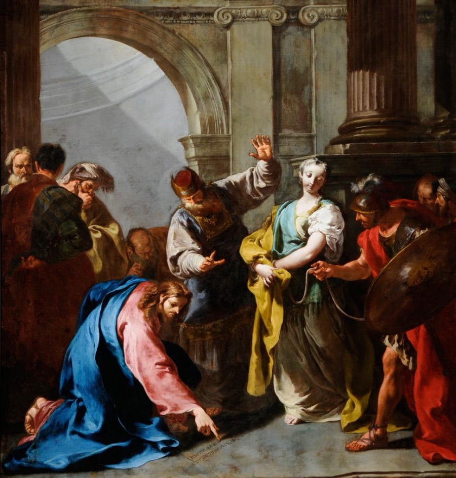 Kristus og ekteskapsbrudd - Giovanni Battista Pittoni