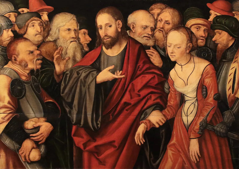 Kristus og ekteskapsbrudd - Lucas Cranach den eldre