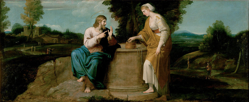 Kristus og den samaritanske kvinne - Annibale Carracci