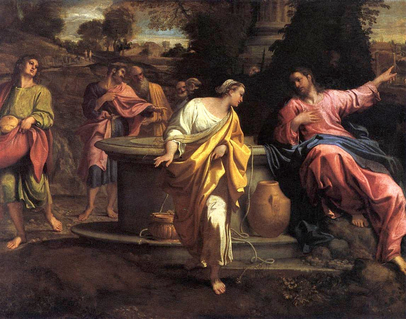 Kristus og den samaritanske kvinne - Annibale Carracci