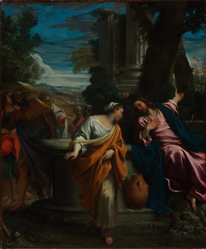 Kristus og den samaritanske kvinne - Annibale Carracci