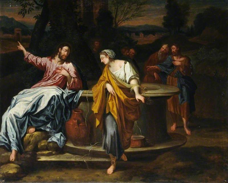 Kristus og den samaritanske kvinnen ved brønnen - Annibale Carracci