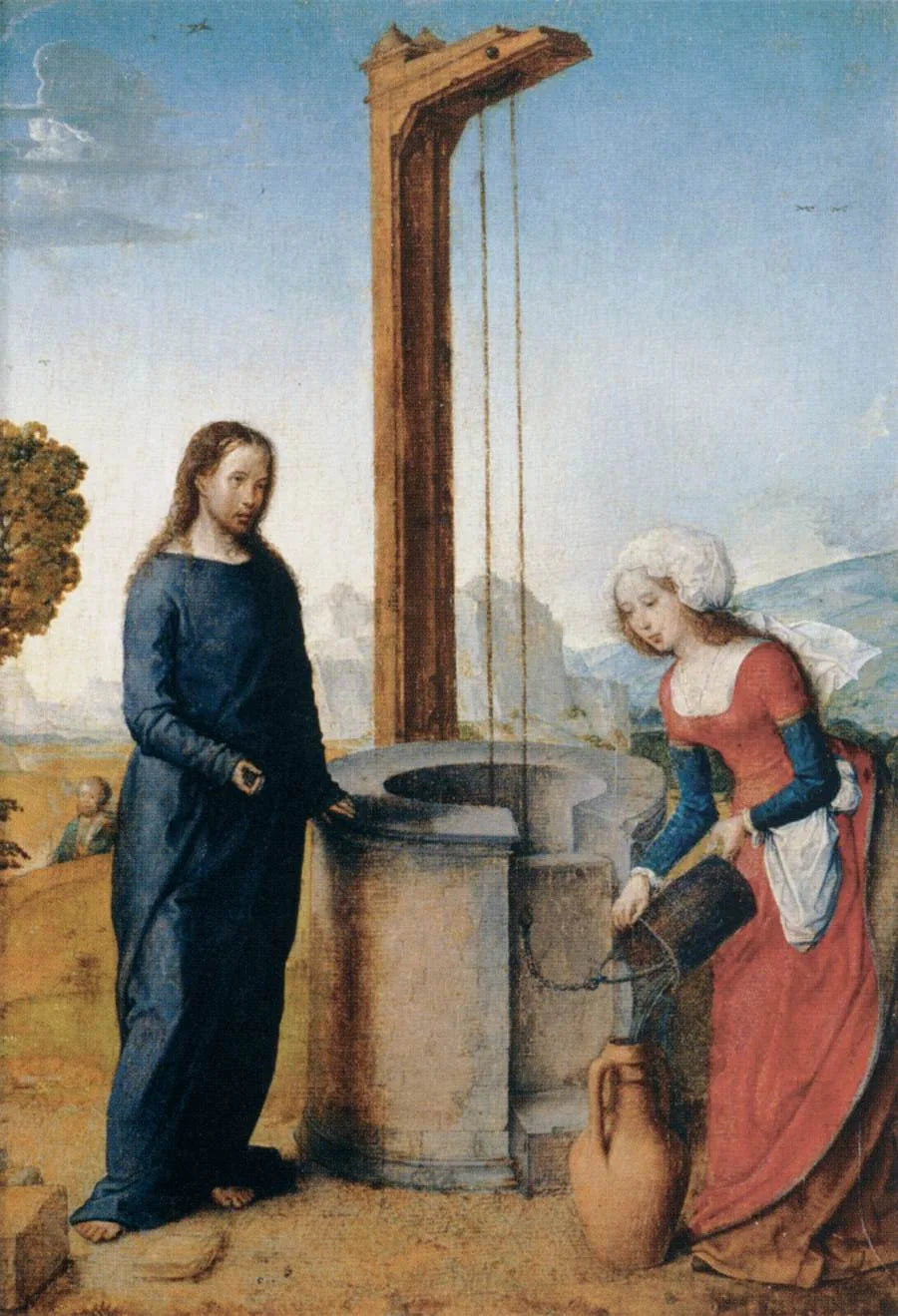 Kristus og den samaritanske kvinne - Juan de Flandes