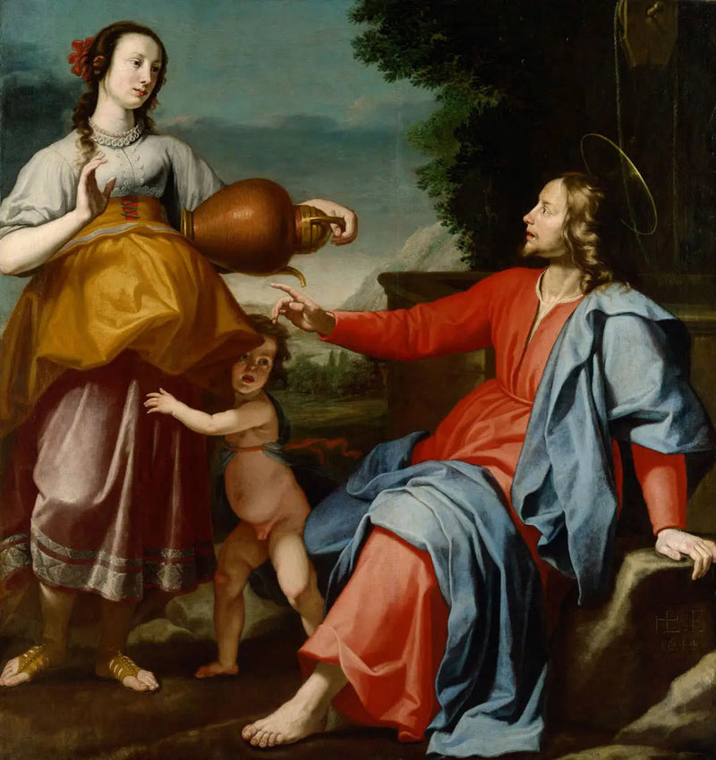 Kristus og den samaritanske kvinne - Lorenzo Lippi