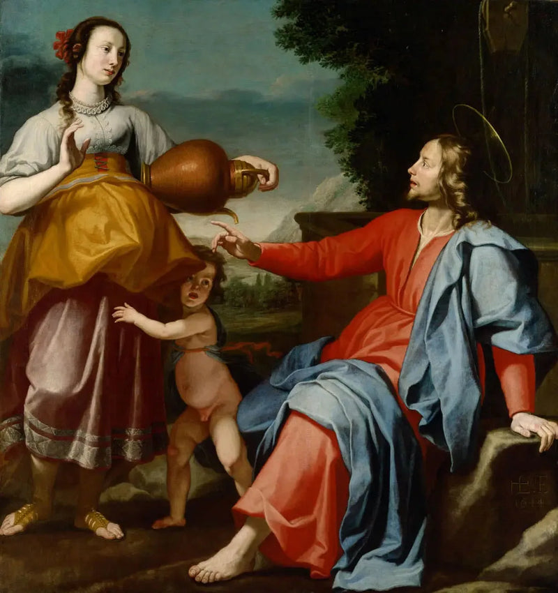 Kristus og den samaritanske kvinne - Lorenzo Lippi