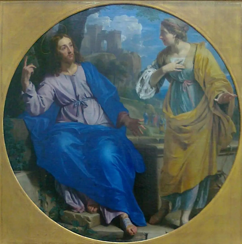 Kristus og den samaritanen - Philippe de Champaigne