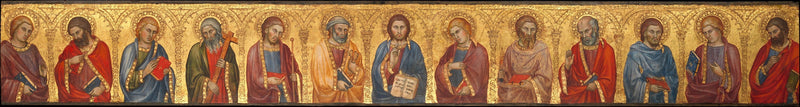 Kristus og de tolv apostlene - Taddeo di Bartolo