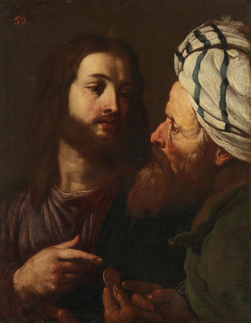 Kristus og pengeutlåneren - Guercino