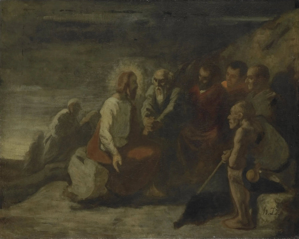 Le Christ et ses disciples - Honoré Daumier image 1 reproduction de peinture à l’huile