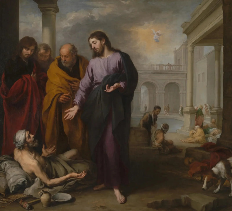 Kristus helbreder den lamme ved Betesda-sjøen - Bartolomé Esteban Murillo

Source:
Le Christ guérit le paralytique à la piscine de Béthesda - Bartolomé Esteban Murillo