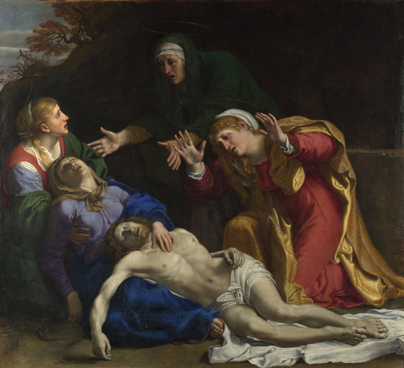 Den døde, gråtende Kristus (« De tre Mariaer ») - Annibale Carracci