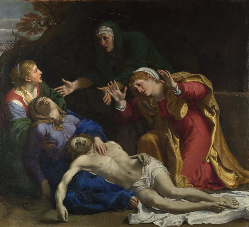 Den døde, gråtende Kristus (« De tre Mariaer ») - Annibale Carracci