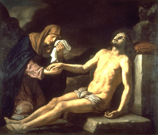 Den døde Kristus grått av Jomfruen - Guercino