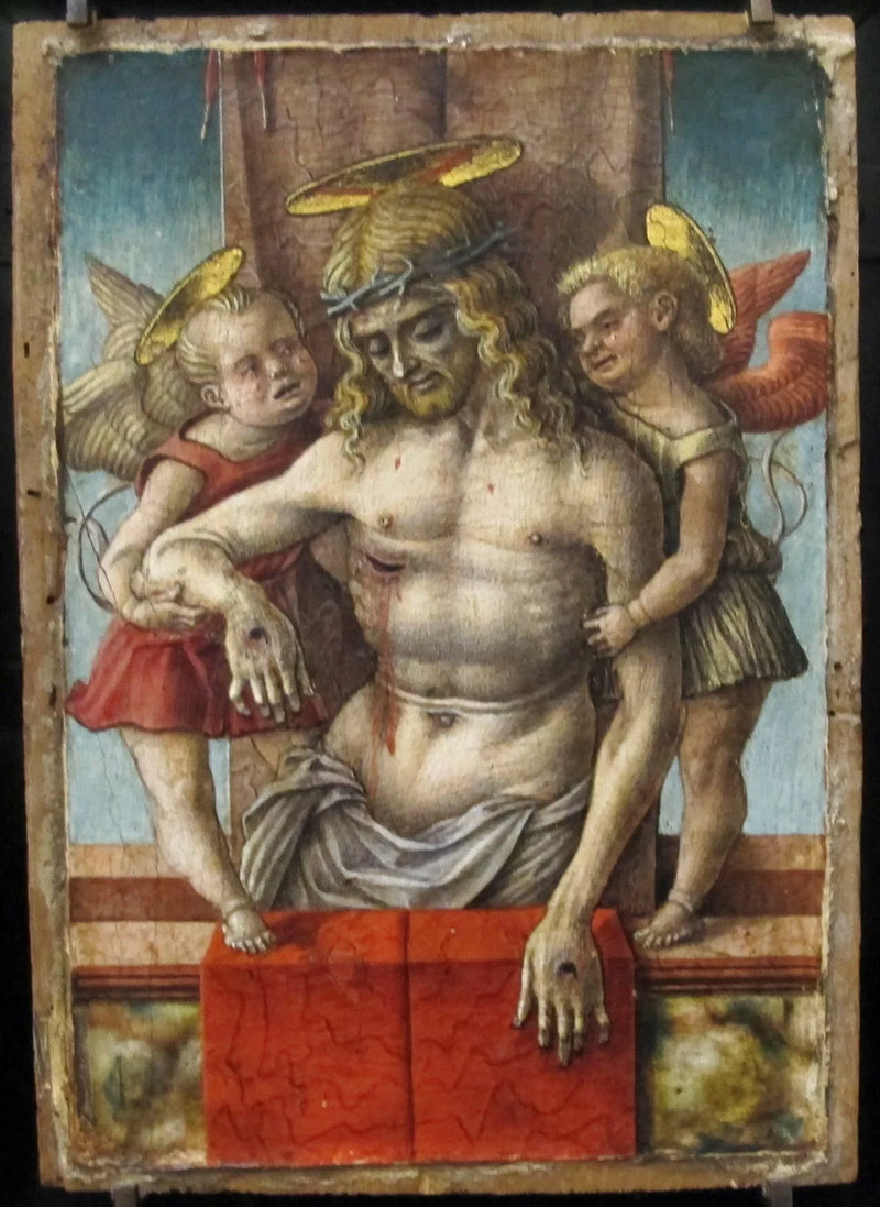 Kristus død støttet av to engler - Carlo Crivelli