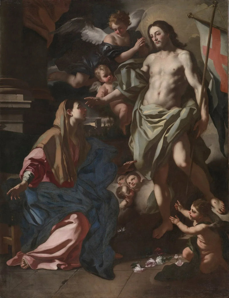 Den oppstandne Kristus som åpenbarer seg for Jomfruen - Francesco Solimena