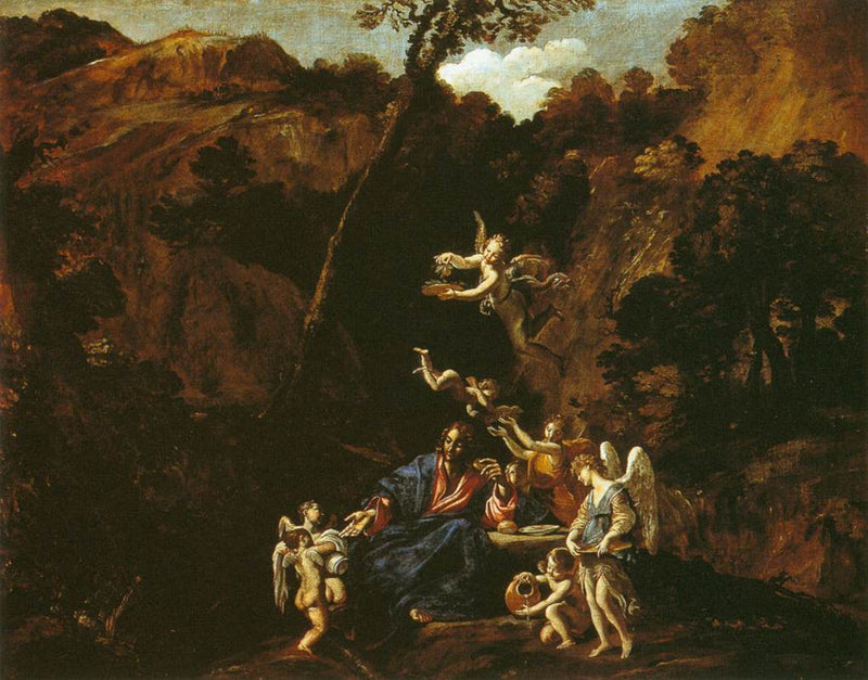 Kristus betjent av engler - Giovanni Lanfranco