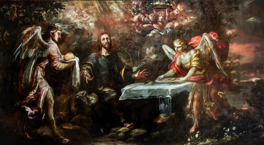 Kristus tjent av engler - Juan de Valdés Leal