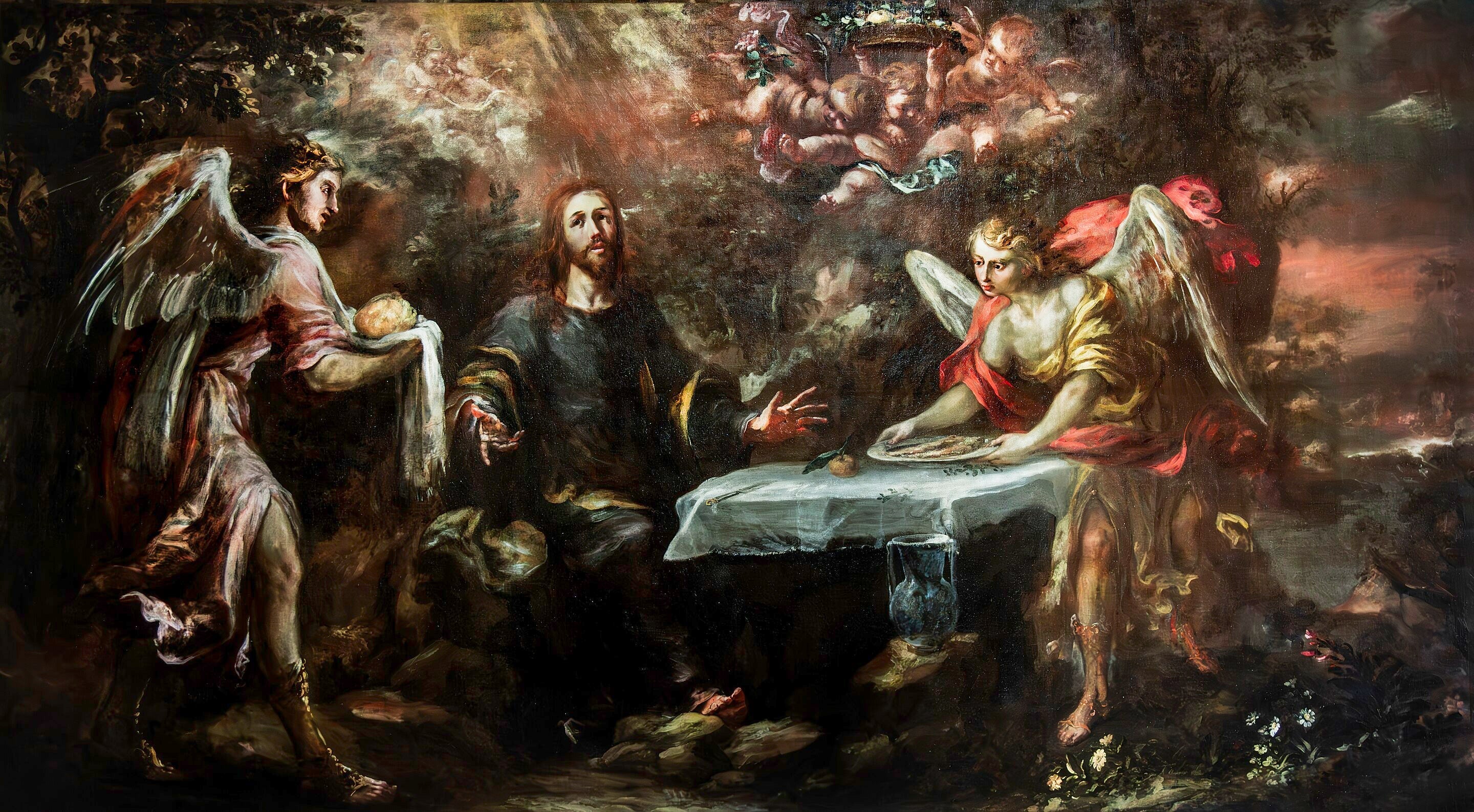 Le Christ servi par les anges - Juan de Valdés Leal - Alpha Reproduction