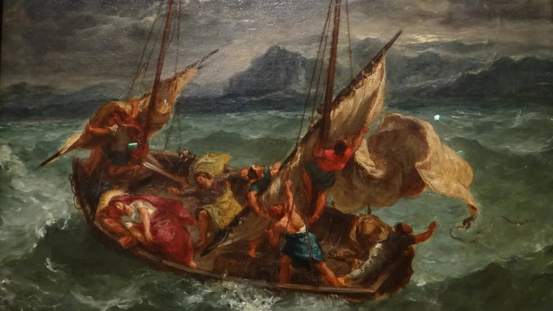 Kristus på Genesaretsjøen - Eugène Delacroix