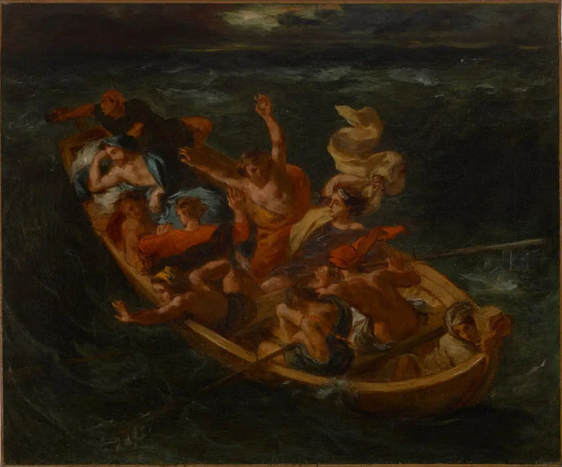 Kristus på Genesaretsjøen - Eugène Delacroix