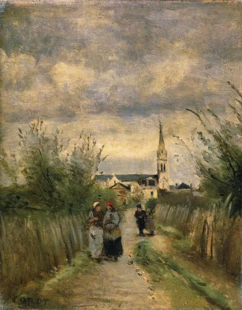 Argenteuil-klokketårnet - Jean-Baptiste Camille Corot