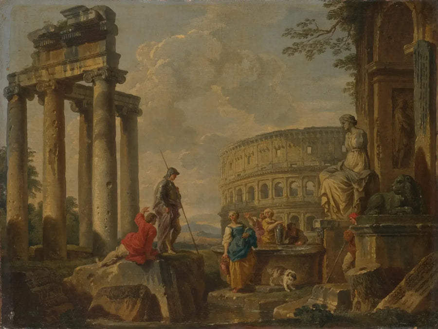 Colosseum blant de romerske ruinene - Giovanni Paolo Panini

Source:
Le Colisée parmi les ruines romaines - Giovanni Paolo Panini
