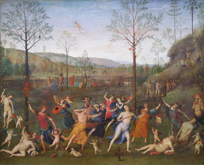 Kampen mellom kjærlighet og kyskhet - Pietro Perugino