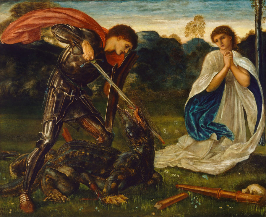 Kampen: Saint Georges dreper dragen - Edward Burne-Jones