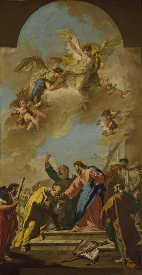 Le commandement du Christ à saint Pierre - Giovanni Battista Pittoni - Alpha Reproduction