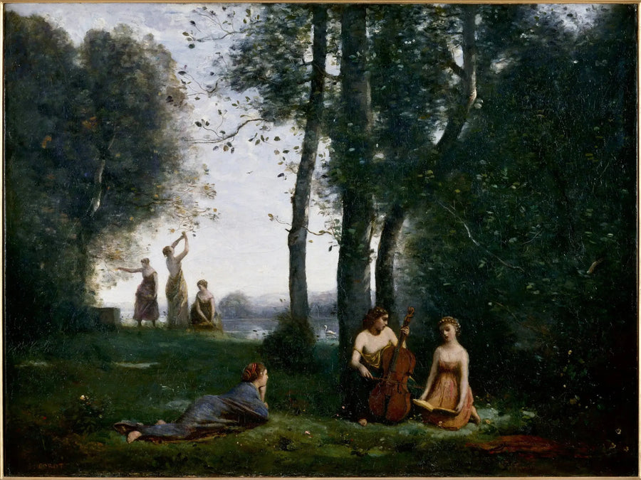Den landlige konserten - Jean-Baptiste Camille Corot