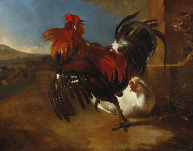 Den sinte hane i hønsegården - Melchior de Hondecoeter