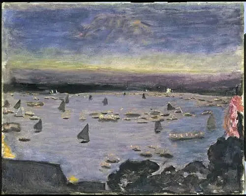 Korso med lanterner på Aussenalster i Hamburg - Pierre Bonnard