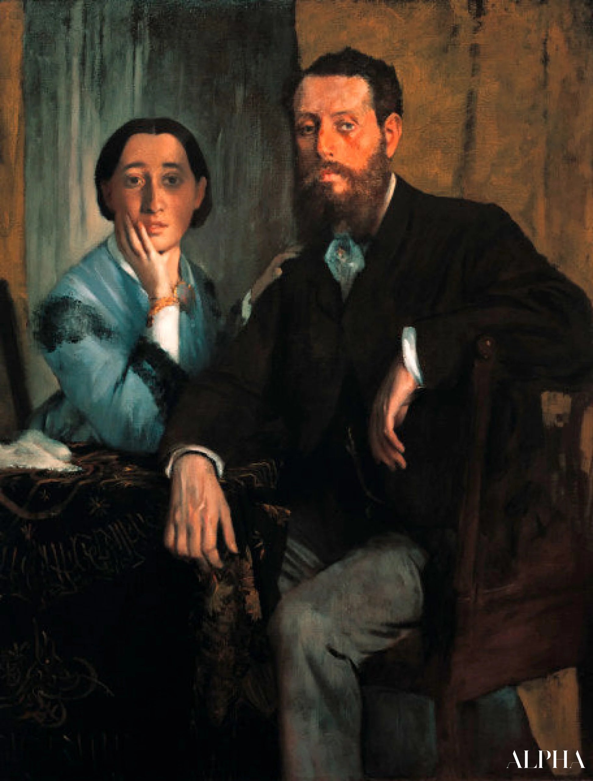 Morbilli-paret - Edgar Degas - Reproduksjoner av malerier og høykvalitets malerier