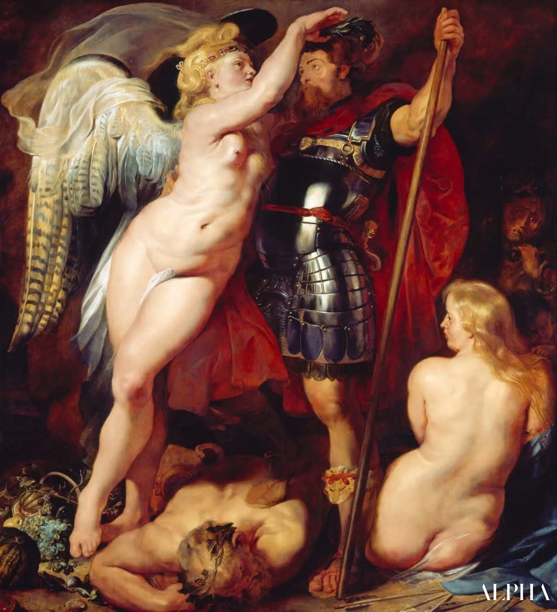 Le couronnement du héros de vertu - Peter Paul Rubens - Reproductions de tableaux et peintures haut de gamme