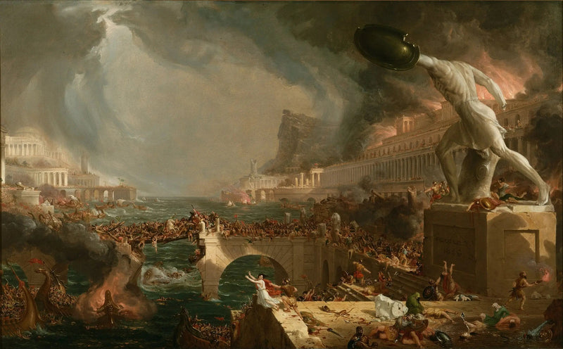 Imperiets kurs: ødeleggelse - Thomas Cole

Source:
Le Cours de l'Empire : destruction - Thomas Cole