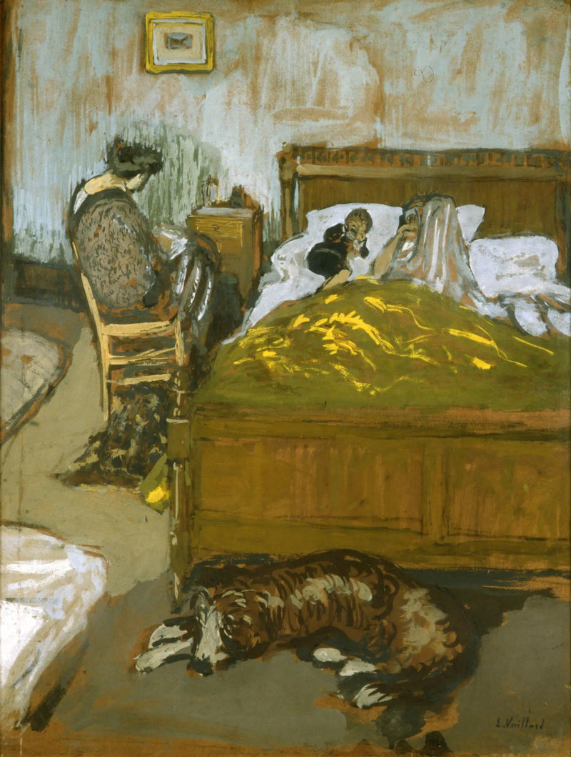 Den gule fotbeskytteren - Édouard Vuillard