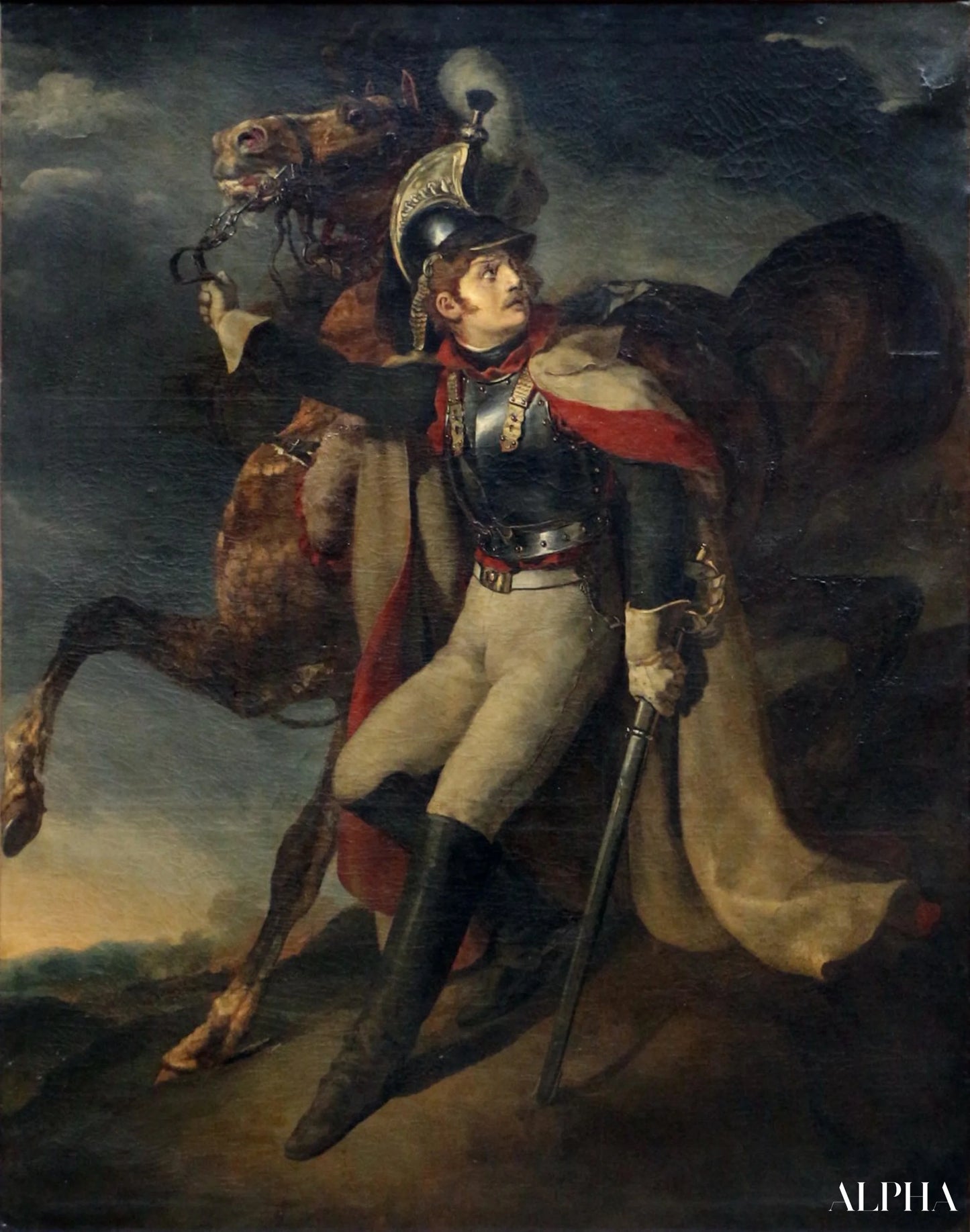 Le Cuirassier blessé - Théodore Géricault - Reproductions de tableaux et peintures haut de gamme