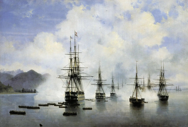 N. N. Raevskyi landgang ved Subashi - Ivan Aïvazovski

Source:
Le débarquement de N. N. Raevskyi à Subashi - Ivan Aïvazovski