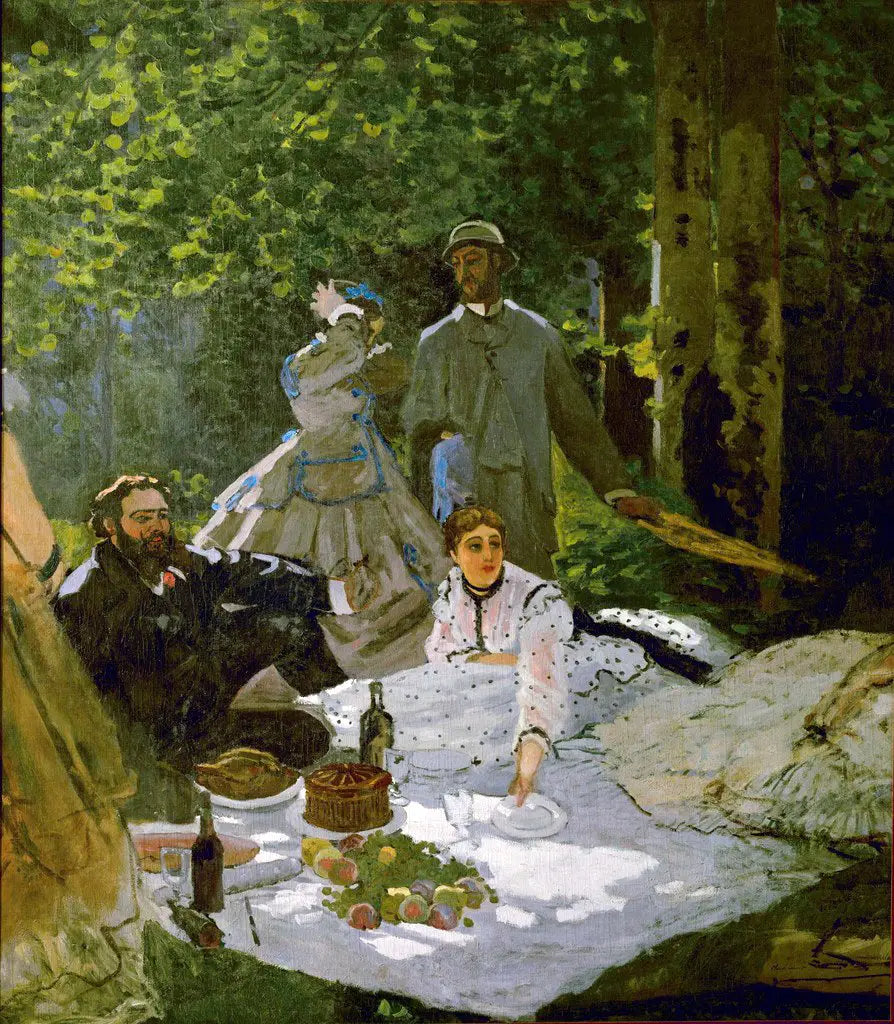 Reproduction du tableau « Le Déjeuner sur l'herbe - Claude Monet » par Alpha Reproduction en peinture à l’huile