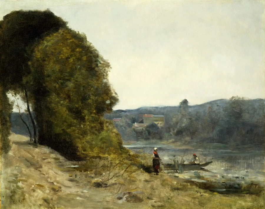 Båtførerens avreise - Jean-Baptiste Camille Corot