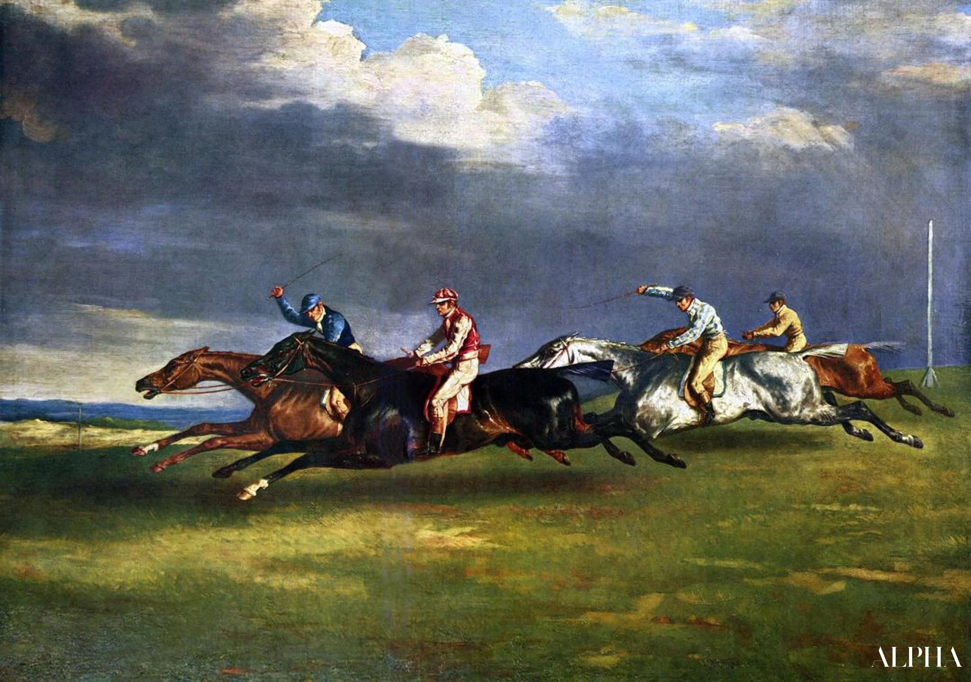 Derby d'Epsom - Théodore Géricault - Høykvalitets reproduksjoner av malerier og bilder